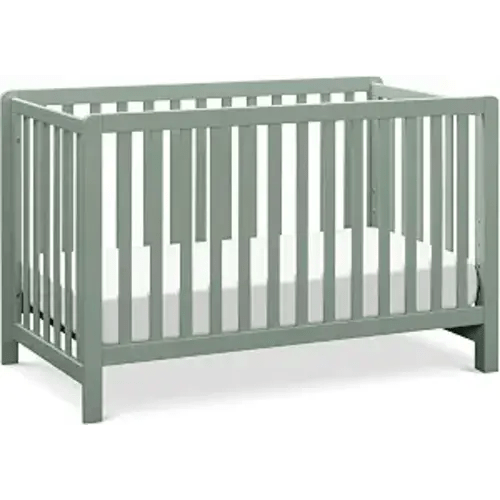 Carter's by Davinci Colby Low-Profile 4-in-1 Baby Crib, Light Sage | GREENGUARD Certified Crib Convertible to Toddler Bed, Daybed & Full-Size Bed, 4 Adjustable Mattress Heights, Easy to Assemble