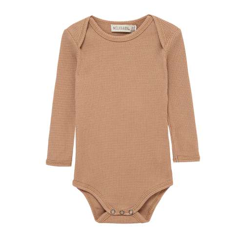Tawny Rose Waffle Long Sleeve One Piece