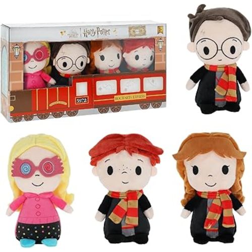 KIDS PREFERRED Harry Potter Toys Ron Weasley Hermione Granger Luna Lovegood, Hogwarts Harry Potter Plush Set, Harry Potter Stuffed Animal Collection
