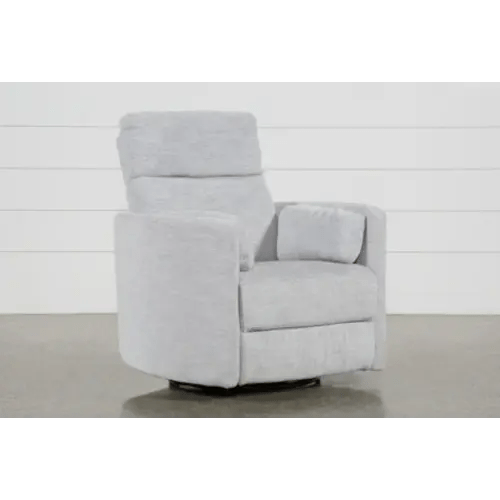 Rayna Dove Grey Nursery Power Swivel Glider Recliner with USB | Rocker