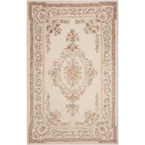 Micro-loop Mlp902 Hand Tufted Area Rug - Ivory/fuchsia - 5'x5' - Safavieh.