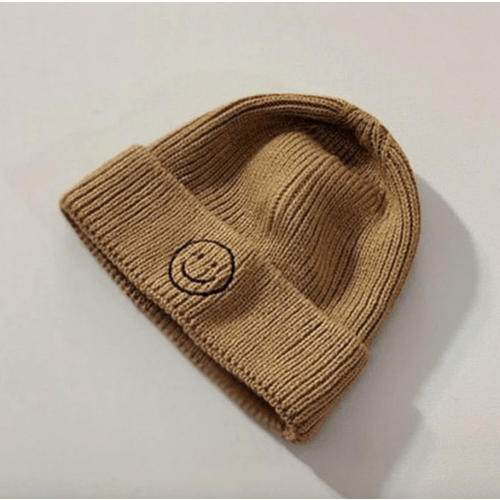 Smiley Hat/Beanie - Color Coffee
