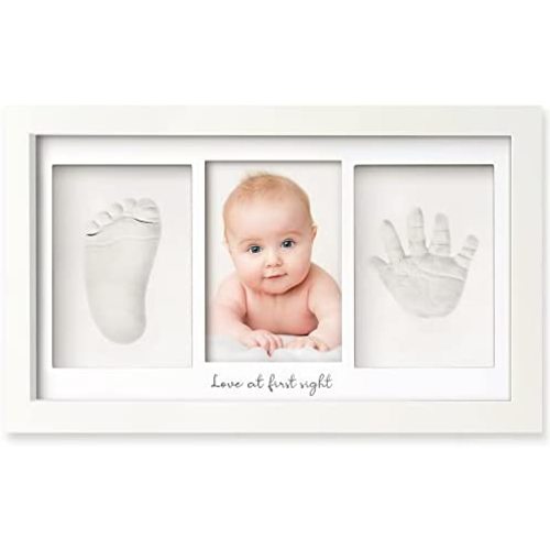 Baby Hand and Footprint Kit - Personalized Baby Gifts, Baby Footprint Kit, Newborn Keepsake Baby Handprint Kit, Baby Nursery Decor, New Baby Gift Sets, Baby Shower Gifts for Girls, Boys (Alpine White)