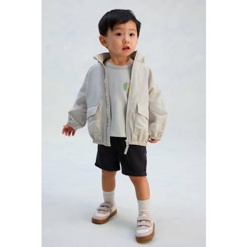 OVERSIZED LINEN-BLEND WINDBREAKER