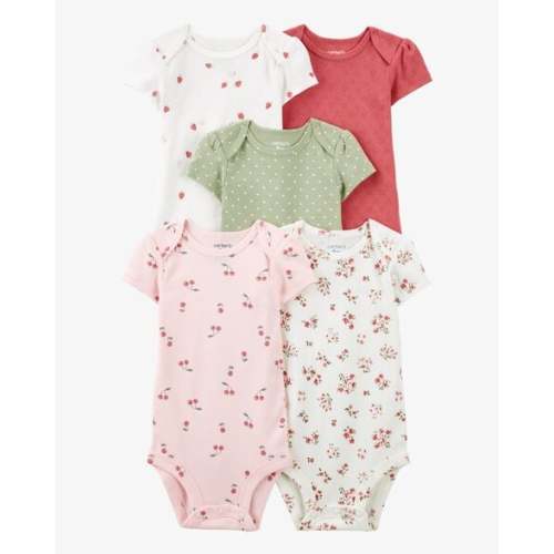 Baby 5-Pack Cherries & Hearts Short-Sleeve Bodysuits - Carter's | Carter's
