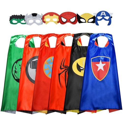Roko Toys for 3-10 Year Old Boys Girls, Superhero Capes for Kids Cartoon Dress up Costumes Party Supplies Christmas Gifts