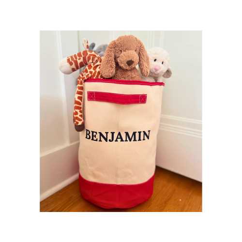 Personalized Canvas Hamper Storage Solution for Nursery Storage Bin Organization System for Bedroom Name Bin Storage Container Laundry Bin
