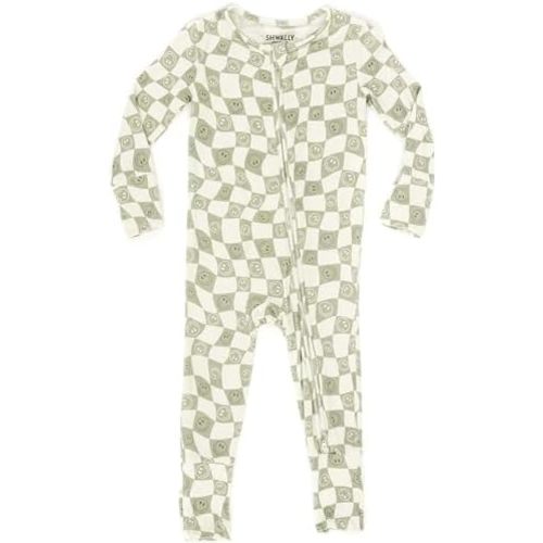 Organic Baby Bamboo Rompers with 11 Signature Prints - Infant Zipper Jumpsuits