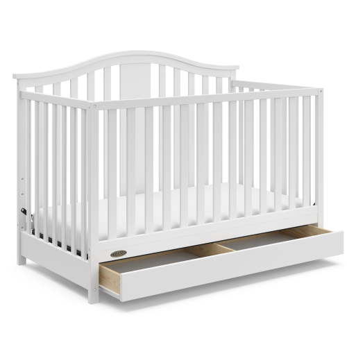 Graco Solano 4-in-1 Convertible Baby Crib with Drawer, White