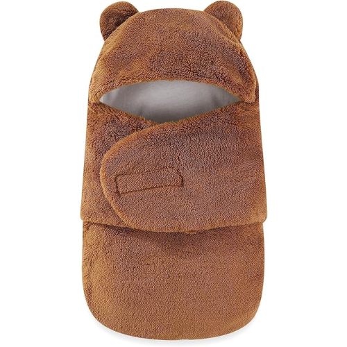 AiWMGL Baby Winter Fleece Swaddle Blanket 3-6 Months Warm Adjustable Newborn Swaddling Wrap Soft Plush Sleeping Sacks