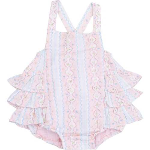 Ruffle Sunsuit, Ogee Floral - Angel Dear | Maisonette