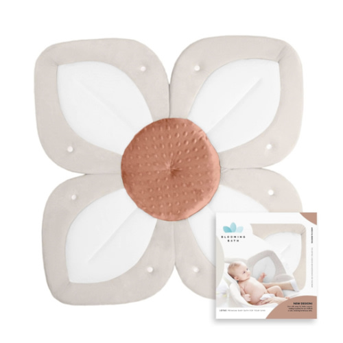 Blooming Bath Lotus Baby Bath Seat - Flower Bath Mat Baby Bath Tub Sink Bath Cushion - The Original Washer-Safe Flower Seat Baby Essentials Must Haves (Cream/White/Clay) : Baby
