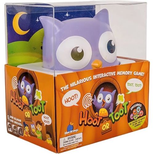 Electronic Toy Game, Interactive Educational Memory Matching Game, for Preschool, Kids, Family Game Nights and Play Dates, 2 to 4 Players, Ages 4+, Hoot or Toot by Blue Orange Games