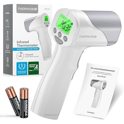 Medical Grade FSA HSA Approved Heavy Duty Touchless Infrared Forehead Thermometer, for Adults & Baby Digital Thermometer Gun, 1s Instant Results