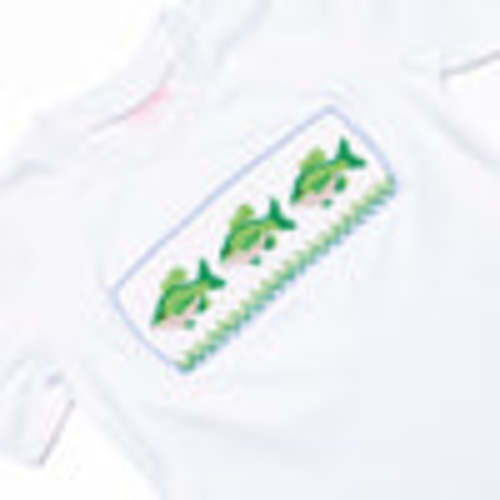 12 MO Off the Hook Smocked Short Set, Blue – Stitchy Fish