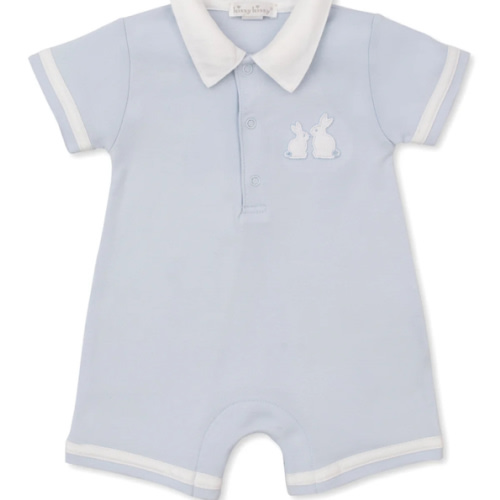 Pique Bunny Bash Blue Short Playsuit