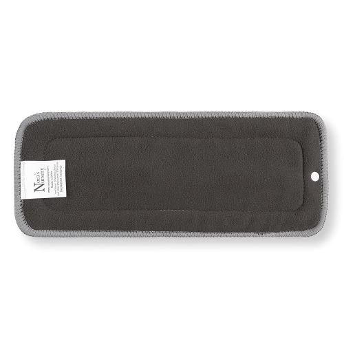 Nora's Nursery 10 Pack Charcoal & Microfiber Inserts with Snap - 5 Layers - Reusable and Absorbent - 13" x 5" Perfect for Any Diaper