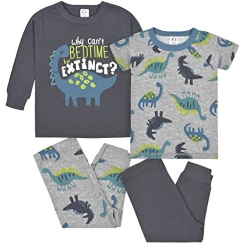 Gerber Baby Boys' Toddler Snug Fit 4-Piece Pajama Set