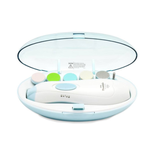 Little Martin’s Drawer Baby Nail Trimmer File with Light - Safe Electric Nail Clippers Kit for Newborn Infant Toddler Kids Toes and Fingernails - Care, Polish and Trim - Battery Operated (AA)