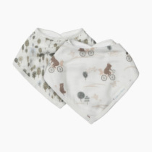 Loulou Lollipop Bamboo Bandana Bib Set - Bears On Bikes