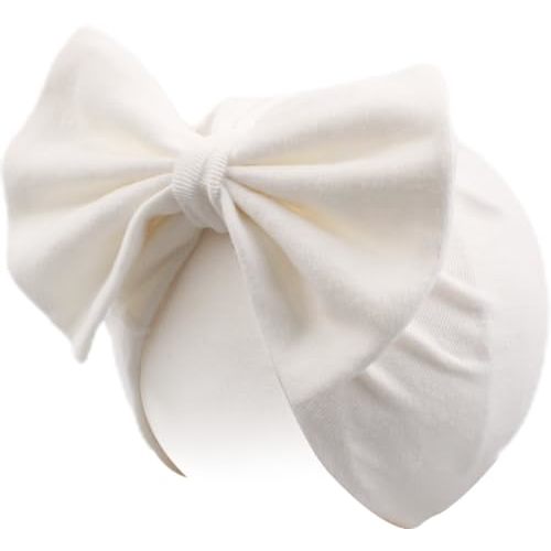 PESAAT Baby Girl Turban Newborn Hats Spring Cotton Newborn Beanies for Girls 0-6 Months