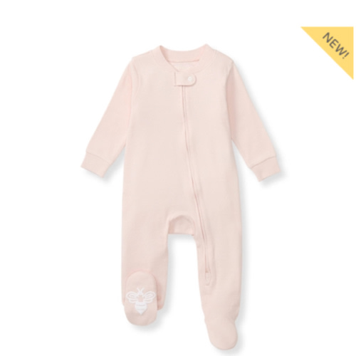 Solid Rib Organic Cotton Sleep And Play Ranunculus