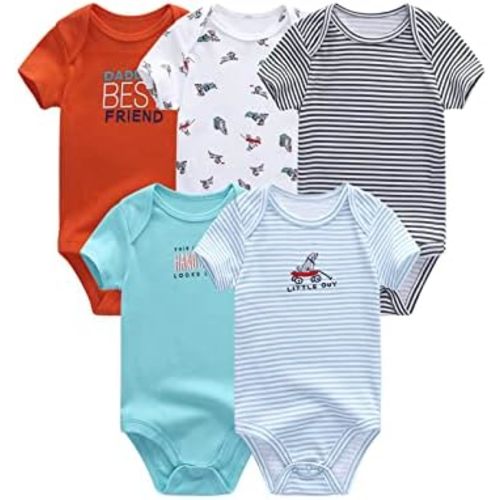 Baby Bodysuit Short Sleeve One-Piece Newborn Baby Clothes for Baby Boy and Girls