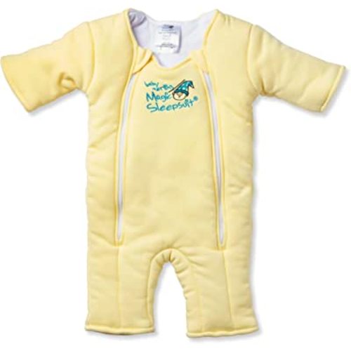 Magic Sleepsuit Baby Merlin's 100% Cotton Baby Transition Swaddle - Baby Sleep Suit - Yellow - 3-6 Months