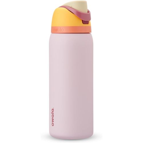 FreeSip Insulated Stainless Steel Water Bottle with Straw for Sports and Travel, BPA-Free Sports Water Bottle, 32 oz, Candy Store