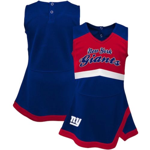 Girls Infant New York Giants Royal Cheer Captain Jumper Dress