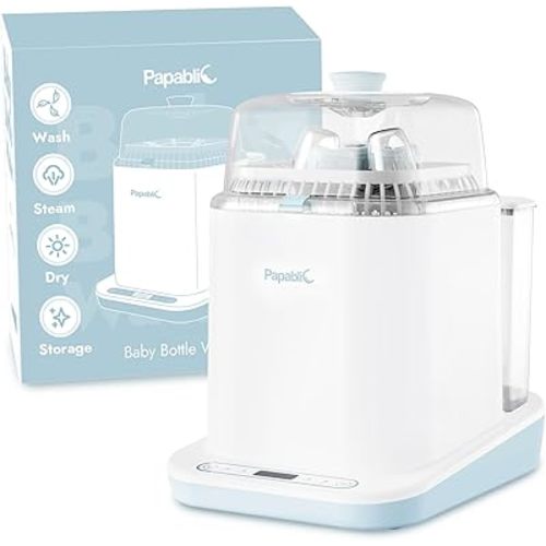 Papablic Baby Bottle Washer, Bottle Washer for All Bottles, Pump Parts & Baby Essentials