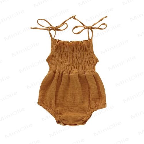 Baby Solid Color Suspender Bodysuit