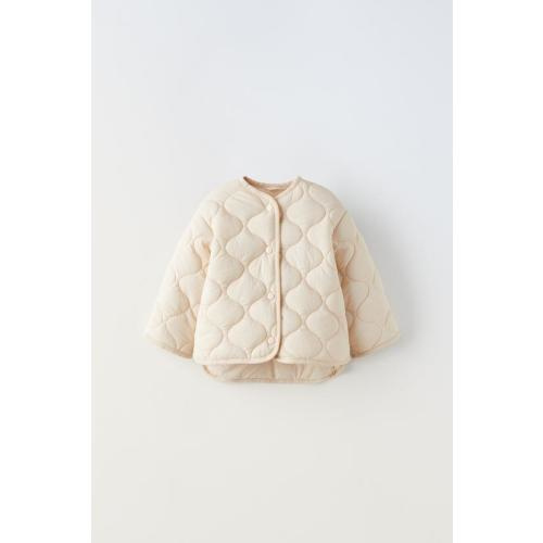 PLUSH BUTTONED JACKETPUFFER JACKETBASIC PLUSH BOMBER JACKET