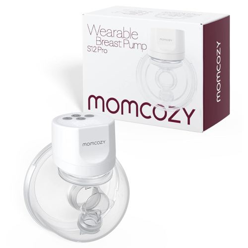 Momcozy Hands-Free Breast Pump S12 Pro Wearable, Double Wireless Pump with Comfortable DoubleFit Flange, 3 Modes & 9 Levels Electric Pump Portable, 24mm, 1 Pack