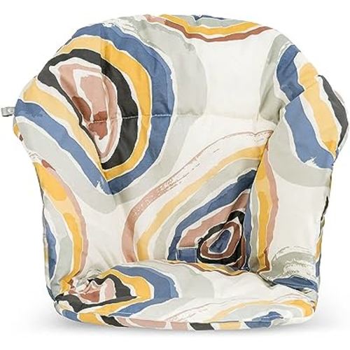 Stokke Clikk Cushion, Multi Circles - Compatible with Stokke Clikk High Chair - Provides Support for Babies - Made with Organic Cotton - Reversible & Machine Washable - Best for Ages 6-36 Months