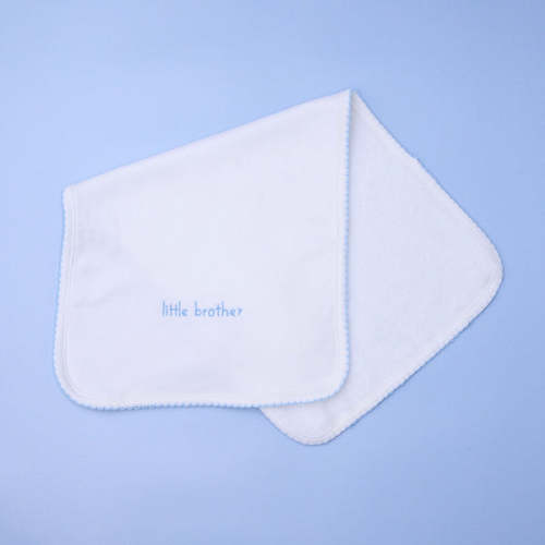 Little Brother Embroidered Burp Cloth
