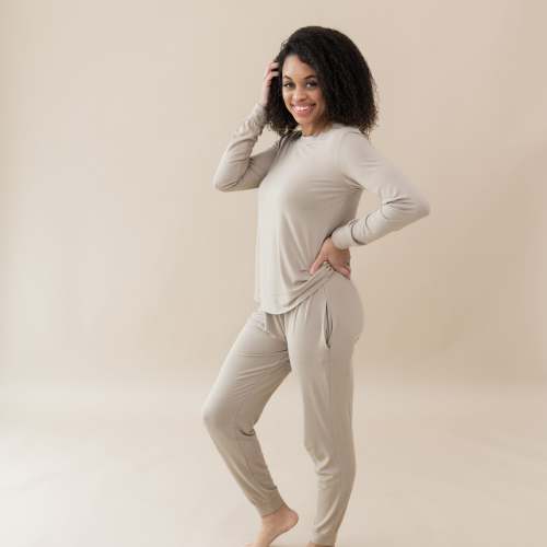 Women's Jogger Pajama Set in Almond