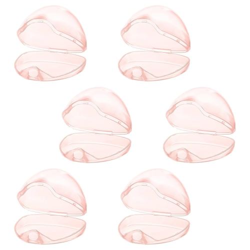 Accmor Pacifier Case, Pacifier Holder Case, Transparent Pink, 6 Pack