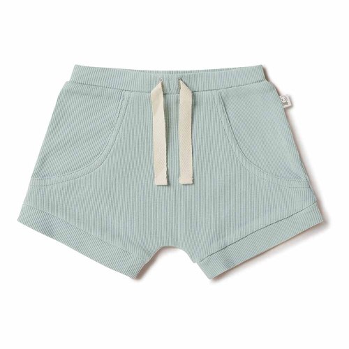 Organic Sage Baby & Toddler Shorts | Snuggle Hunny