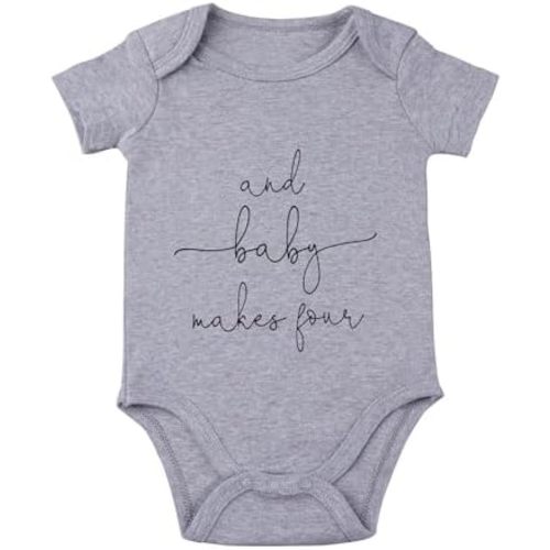 And Baby Makes Four Baby Bodysuit And Then There Were 4 Baby Bodysuit Baby Announcement Bodysuit Baby Clothes Unisex