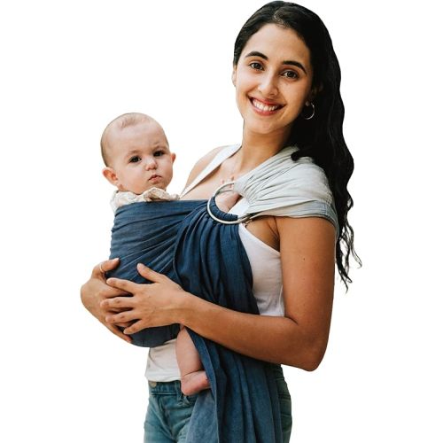 Nalakai Luxury Ring Sling Baby Carrier, Soft Linen Blend Baby Sling, Baby Wrap, Wear Your Little One Close to Your Heart, Comfort, Style