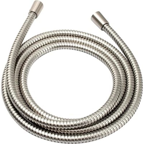 BRIGHT SHOWERS Shower Hose For Hand Held Shower Heads, 96 Inches Cord Extra Long Stainless Steel Hand Shower Hose, Ultra-Flexible Replacement Part with Brass Insert, Brushed Nickel