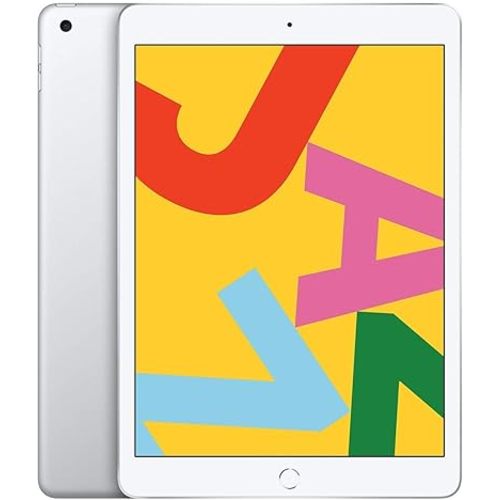 2019 Apple iPad 7th Gen (10.2 inch, Wi-Fi, 32GB) Silver (Renewed)
