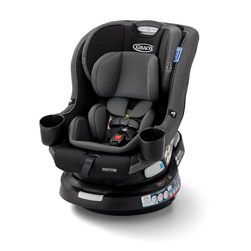 Graco EasyTurn 360 2-in-1 Convertible Car Seat, 360 Degree Rotating Infant to Toddler Rotating Car Seat, 2 Modes Forward and Rear Facing, Slim Design, Cyran