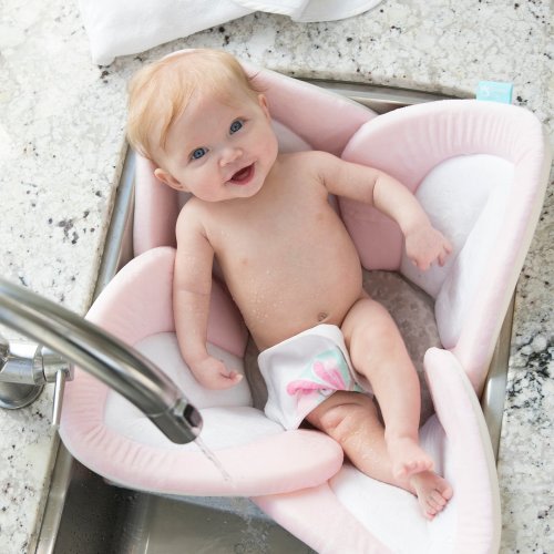 Blooming Baby Bath Lotus, Pink/Gray