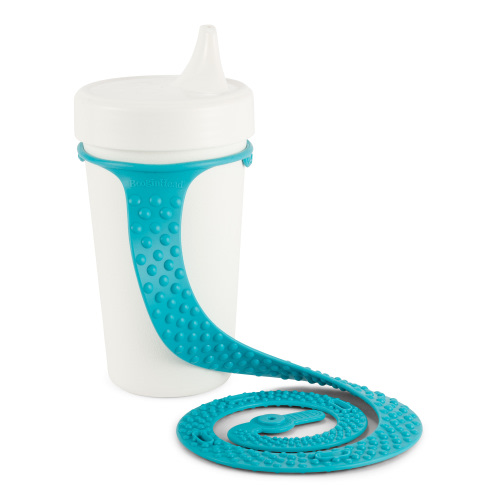 BooginHead Silicone SippiGrip Sippy Cup Holder Toy Tether, Infant & Toddler Boys & Girls, Cool Teal