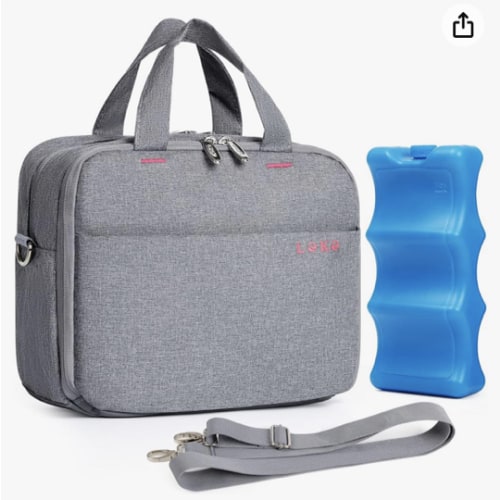 Lekebaby Breast Milk Cooler Bag, Grey