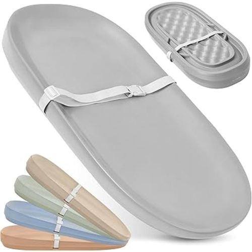 Jool Baby Waterproof Baby Changing Pad - Easy to Clean, Lightweight & Portable - Large Foam Cushion for Comfort (Gray)
