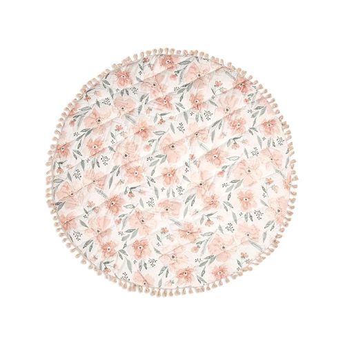 Crane Baby Activity Mat, Baby Play Mat for Boys and Girls, Pink Floral, 40" x 40", Baby Must Haves, Infant Play Mat, Tummy Time Baby Floor Mat, Kids Play Mat, Tummy Time Mat, Baby Girl Play Mat