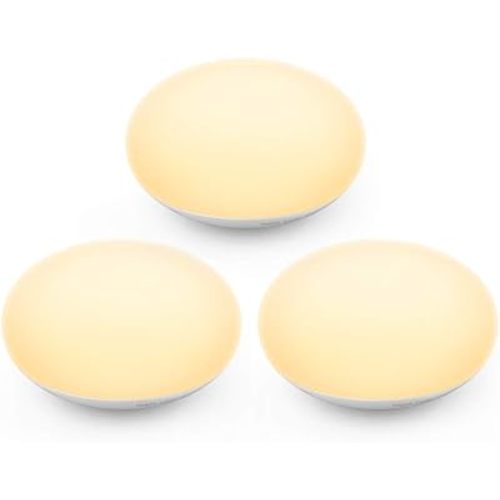 EASZZZ Baby Night Light, Nursery Night Lamp for Breastfeeding, Soft BPA FREE Silicone Touch Night Lamp, Eye Caring, Easy Flip Design, Stepless Dimming, 3-Pack